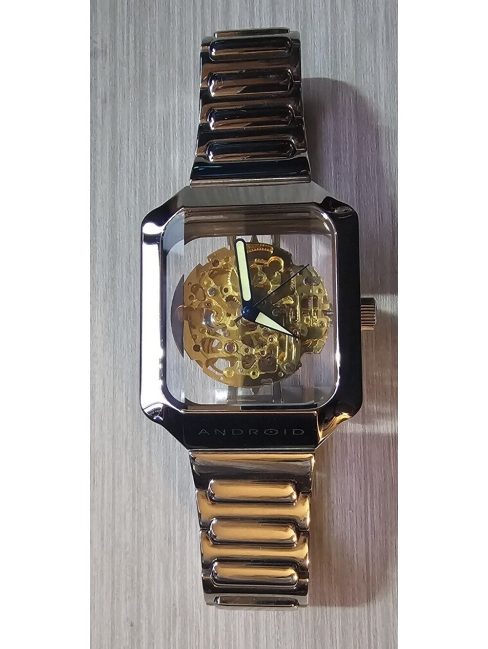 ANDROID Mystique Skeleton Automatic Watch (Goldtone movement)
